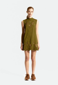 Delicate Floral Embroidered Dress
