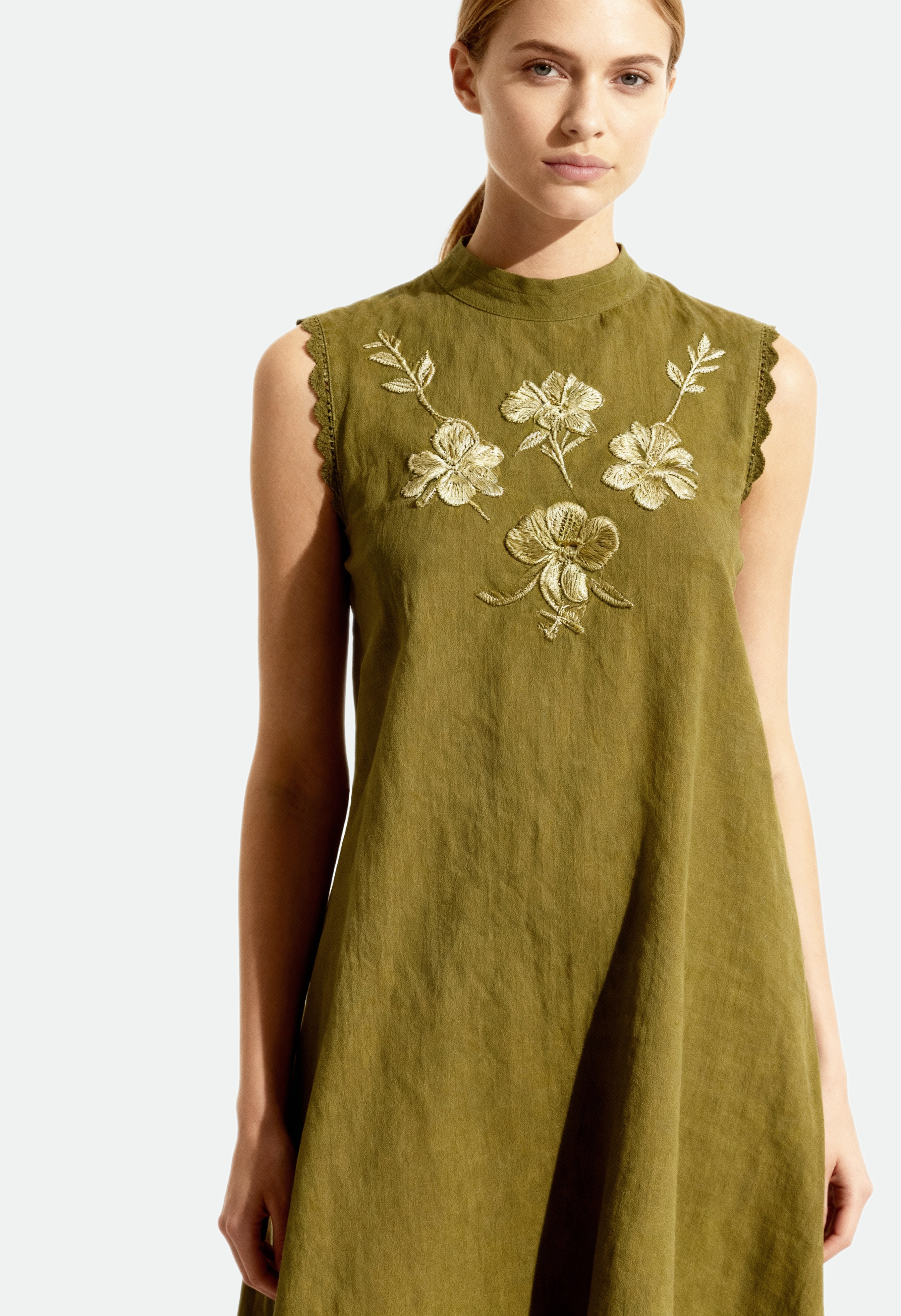 Delicate Floral Embroidered Dress
